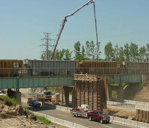 Pouring concrete