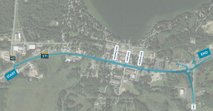 Highway 371 corridor vision map of highway 371 project limits