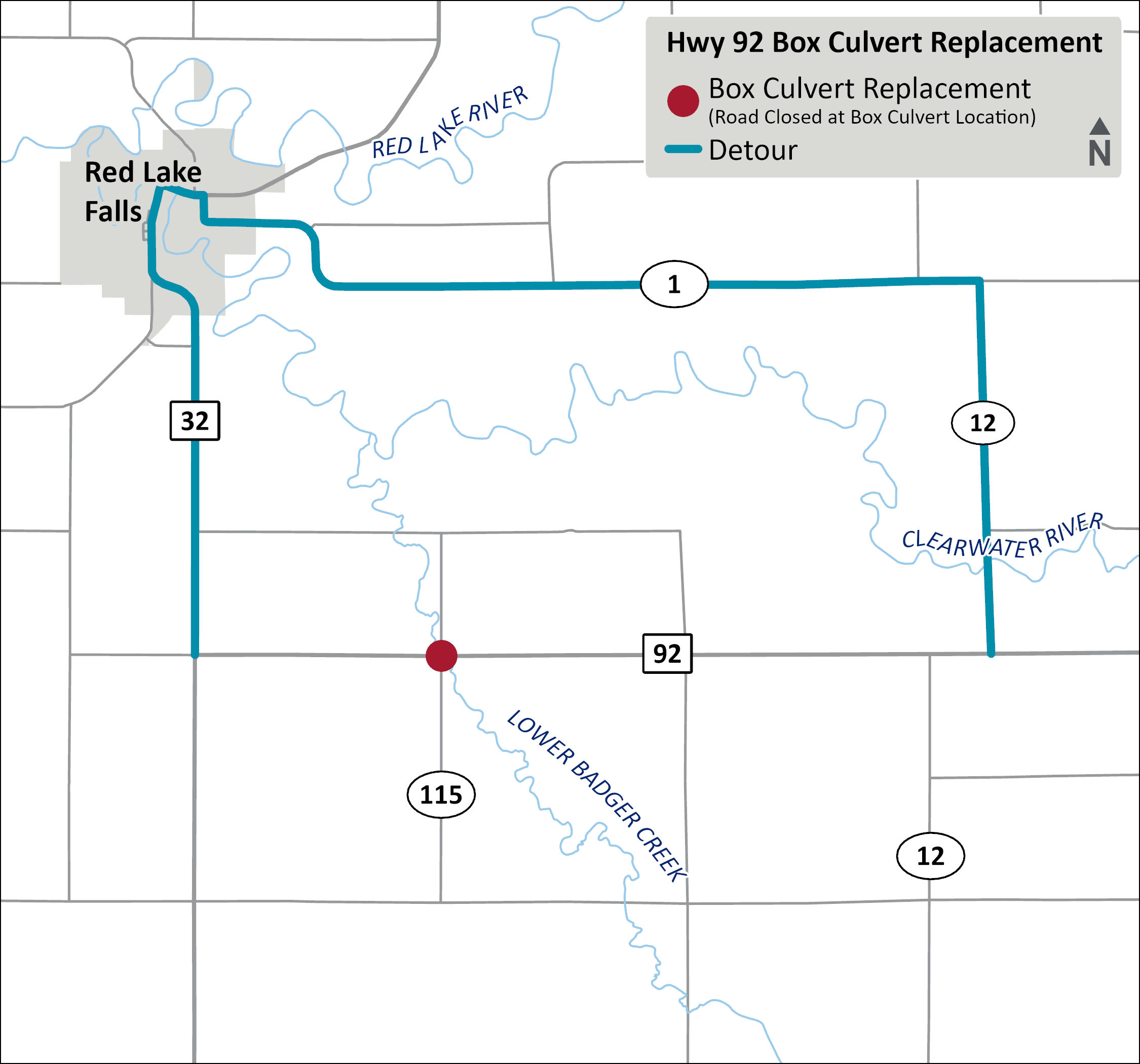 Map showing project area