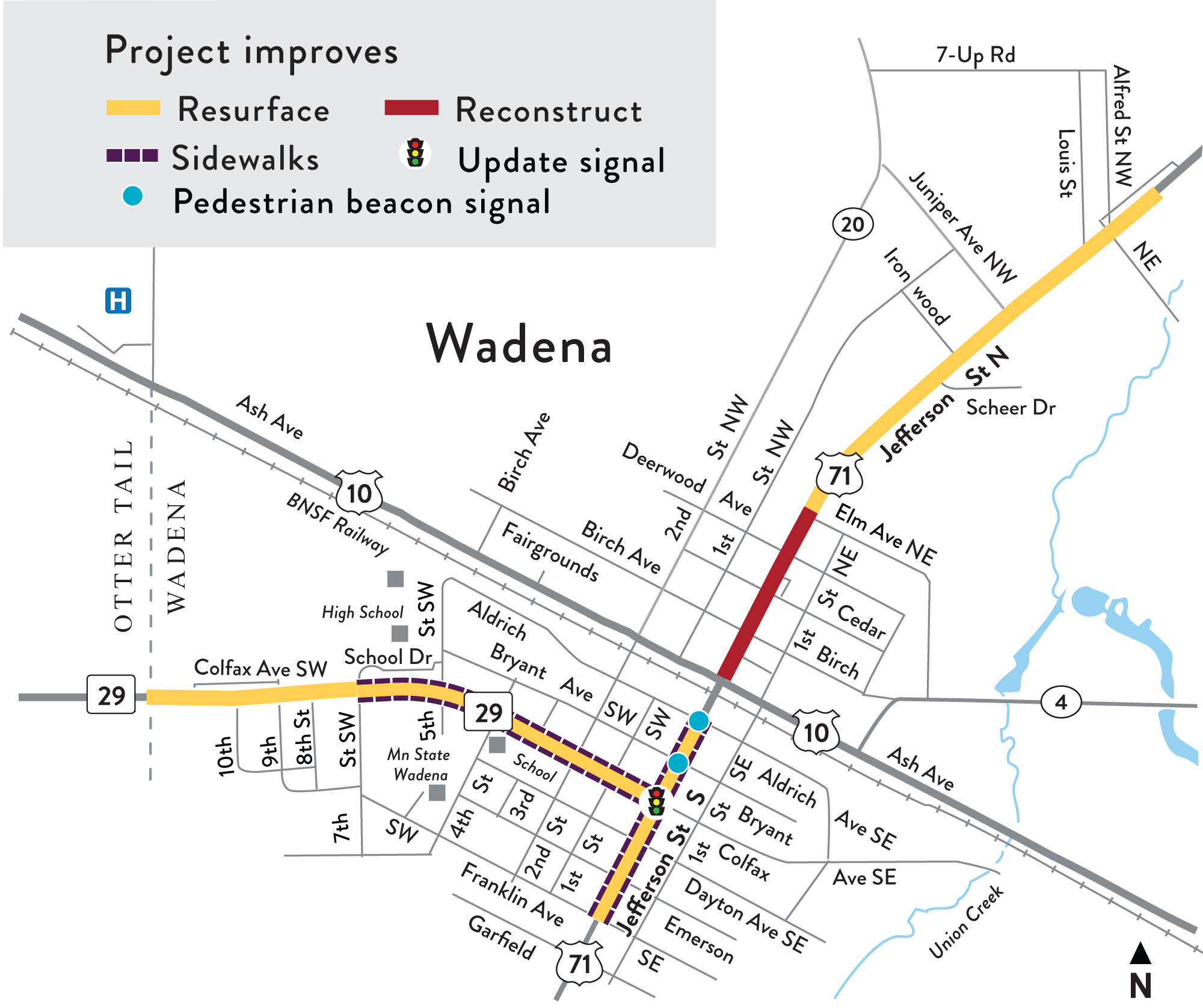 Hwy 71, Hwy 29 project map Hwy 71, Hwy 29 project map