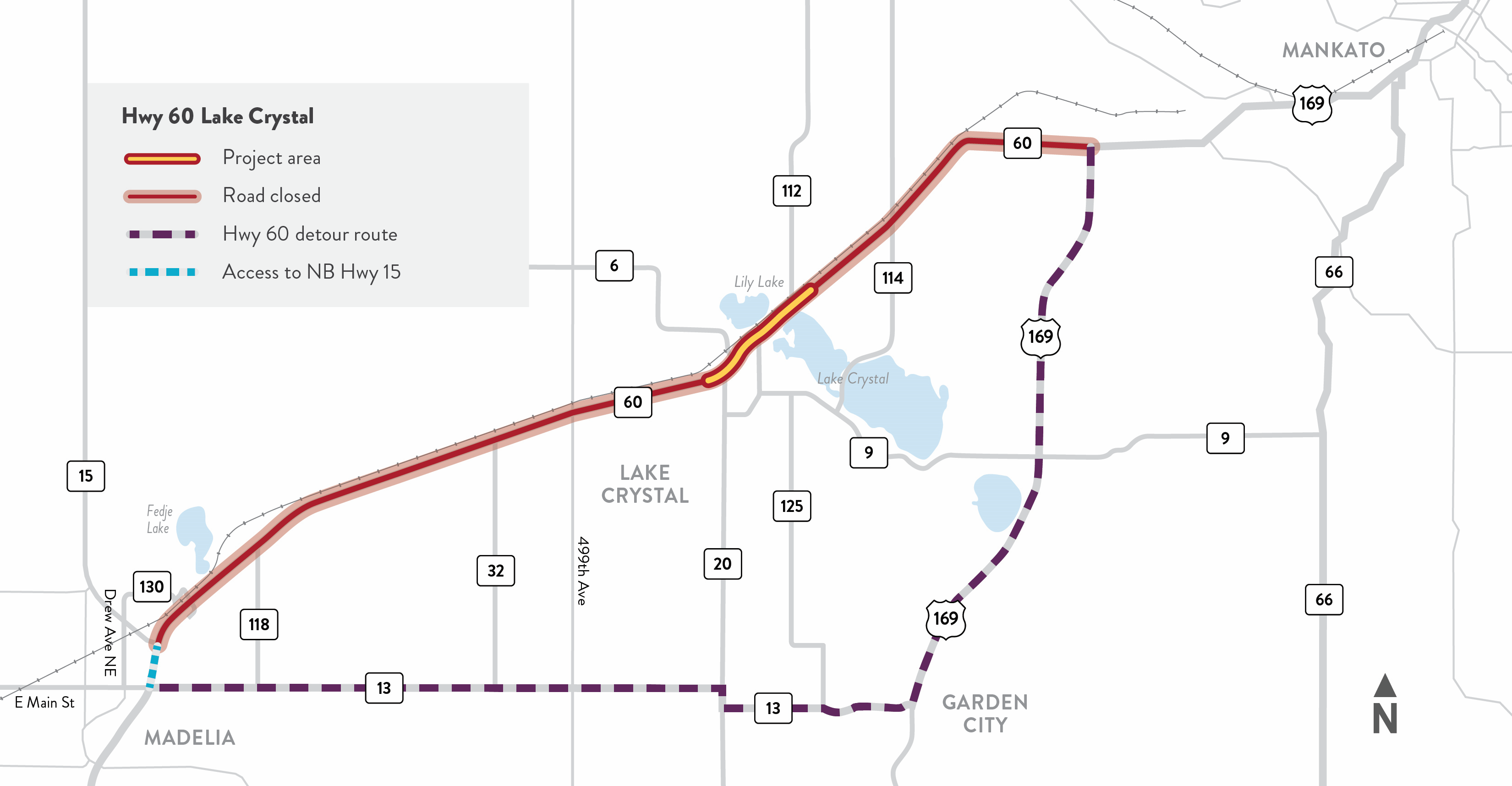 Highway 22 detour map