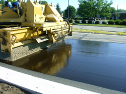 Truck performing chip sealing