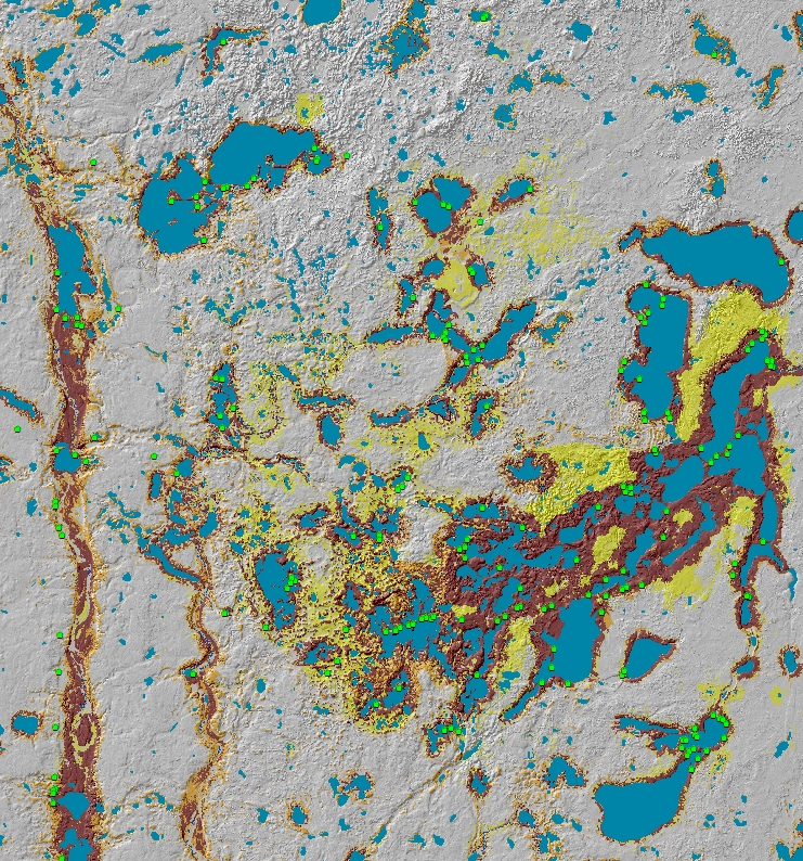 Map of the Surface hydrography model